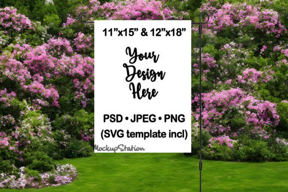 Download Garden Flag Mockup PSD File | Floral - Flag mockup Collection