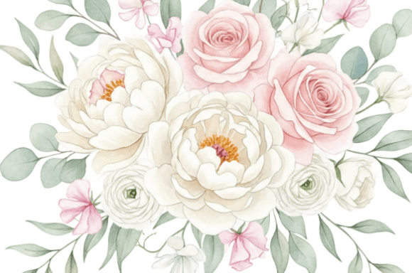 Download Elegant Watercolor Bridal Bouquet Collec - Bridal Collection