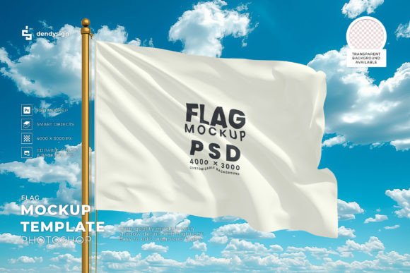 Download Waving Flag Mockup Template - Flag mockup Collection