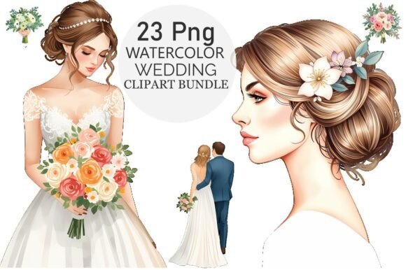 Download Watercolor Bridal Clipart Bundle - Premium Bundle