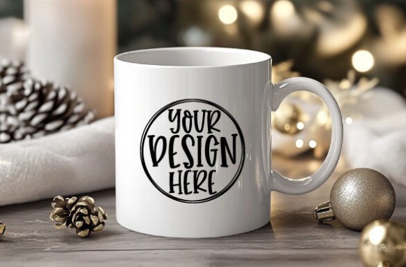Download Christmas Mug Mockup, 11oz. Ceramic Mug - Christmas mug mockup Collection